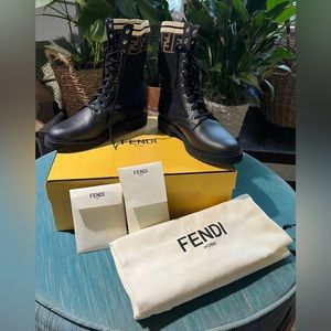 Fendi Rockoko Combat Boots